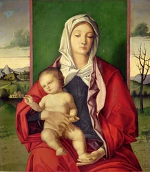 Madonna med barn (olja på pannå)
