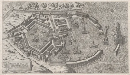 Mirror of Roman Magnificence: Port of Rome, 1581., 1581.