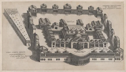 Mirror of Roman Magnificence: The Baths of Diocletianus, 1582., 1582.
