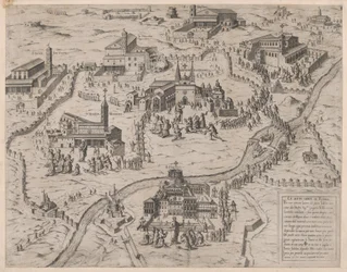 Mirror of Roman Magnificence: De sju kyrkorna i Rom Le Sette Chiese di Roma, 1575., 1575.