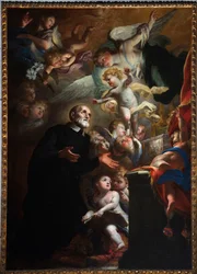 Uppenbarelse av barnet till San Filippo Neri. 1687 (olja på duk)