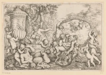 Bacchanal träffade Silenus