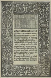 Opera Nova Universali med titeln Corona di racammi, titelblad recto, [1530].