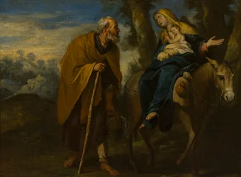 Flygningen till Egypten, ca 1618-57 (olja på duk)
