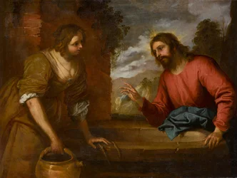 Kristus och kvinnan i Samaria, cirka 1635 (olja på duk)