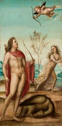 Apollo och Daphne, efter 1500 (olja på duk)