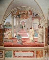 Benedict byggde tolv klosterfresk av klostret producerat av Antonio Bazzi dit il Sodoma (1477 - 1549) som berättar om livet för Saint Benedict of Nursie (480 - 567) grundare av Benediktinerorden 1503 - 1508 Abbey of Monte Florto Maggiore