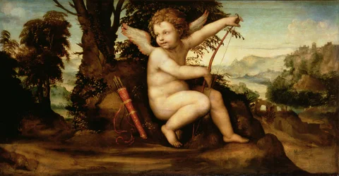 Amor i ett landskap, ca 1510