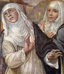 Den heliga Katarinas extas, detalj, 1526