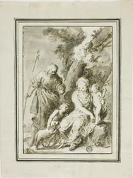 Heliga familjen och Johannes Döparen