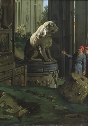 Detalj av "Capriccio med motiv från Padua", c.1756
