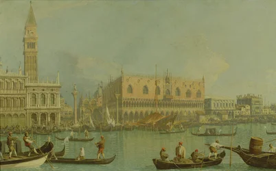 Dogepalatset och Piazzetta San Marco, omkring 1755