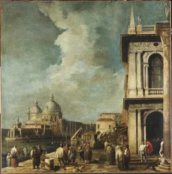 Ingången till Canal Grande, Venedig, från Piazzetta