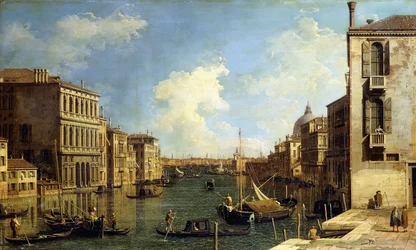 Canal Grande, Venedig, vy österut från Campo di San Vio