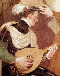 Dansinbjudningar, detalj (fresco