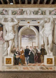 Inbjudan till dansen, stora salen, ca 1570 (fresk)