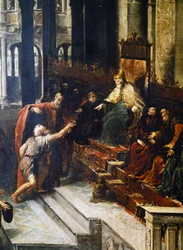 Fiskare som ger ringen till dogen av Venedig Bartolomeo Gradenigo