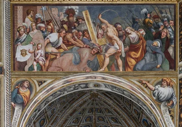 Jesus faller under korset