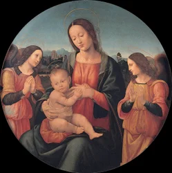 Madonna med barnet och änglar