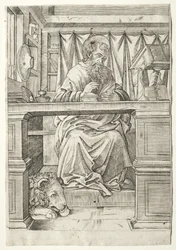 St. Hieronymus i hans studie, ca. 1510.
