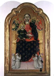 Madonna och barn (tempera på panel)