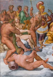 The Assembly of Gods, detalj av 3606292, ca 1560 (fresk)