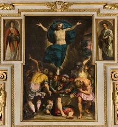 Chapel of Our Lady of the People, andra span södra sidan, Giovan Battista Trotti kallad Malosso, Resurrection 1594
