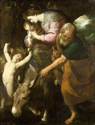 Flygningen till Egypten, ca 1600-10 (olja på duk)