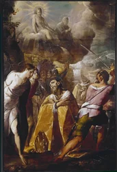 The Martyrdom of St Dionysius (Dennis or denys) (olja på duk