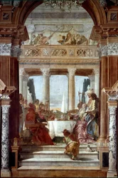 Antonius och Kleopatras festmåltid, fresk av Giambattista Tiepolo (1696-1770), 1747-1748, Venedig, Palazzo Labia