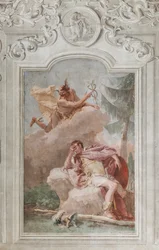 Palazzina (liten byggnad), Aeneidens tredje rum eller rum: "Aeneas drömmer om Merkurius som beordrar honom att lämna"