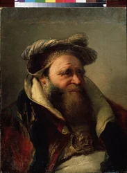 Porträtt av en gammal man (Porträtt av en gammal man). Målning av Giambattista Tiepolo (1696-1770). Olja på duk, mellan 1750-1770. Venetiansk skola, rokokostil. Statens friluftsmuseum Peterhof, Sankt Petersburg.
