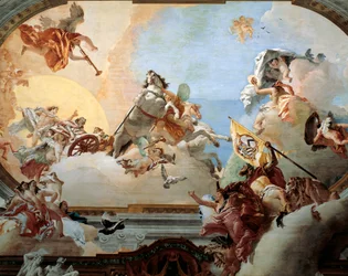 Allegori skapad för äktenskapet mellan Lodovico Rezzonico och den adliga venetianska Faustina Savorgnan 1758, av Giambattista Tiepolo (1696-1770), fresk, Ca 