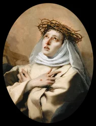 Saint Catherine of Siena (1347-1380) - Barock: Saint Catherine of Siena av Tiepolo, Giambattista (1696-1770)