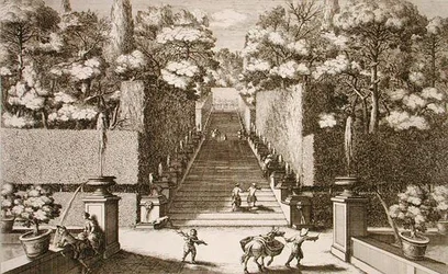 Den stora trappan i Villa d