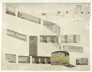 Sektion av Psammuthis grav i Thebe, upptäckt och öppnad av Belzoni 1818