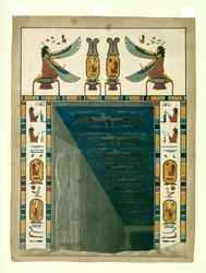 Gravdörr eller ingång, från den egyptiska graven Sety [sic] I