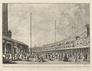 Procession på Corpus Christi-dagen på Piazza San Marco, 17631766.