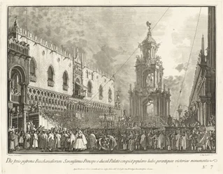 Dogen deltar i Giovedi Grasso-festivalen på Piazzetta, 17631766.