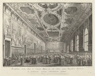 Dogen återvänder tack i Sala del Consiglio Maggiore, 17631766.
