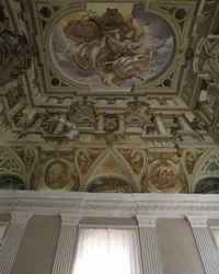 Phaetons fall (Phaethon) (1625) - Fresk i trompe l