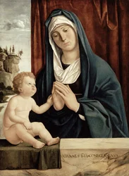 Madonna och barn, sent 1400-tal till tidigt 1500-tal (olja på träpanel)