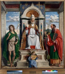 St Peter tronade med St. Johannes Döparen och St. Paul