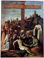 Klagosången över Kristus med en karmelitmunk, c1510.