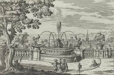 Belvedere-fontänen i Frascati ..., 1691 eller senare.