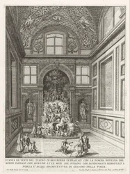Vindarnas rum i trädgården av Villa Aldobrandini te Frascati Rum med tjugo i Belvedere Theatre i Frascati (...) (titel på objekt) Fontänerna i Frascati-villorna (serietitel) Fonteinen van Frascati (serietitel)
