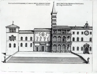 Välsignelselogian i den gamla Vatikanbasilikan