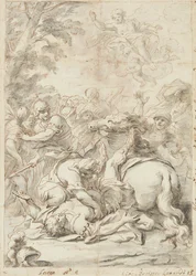 The Conversion of Saint Paul (grafit och bläck på papper)