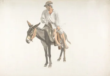 Bonde på en åsna, ca. 1783-87.