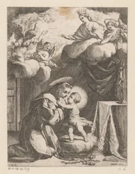 Sankt Antonius av Padua avgudar barnet